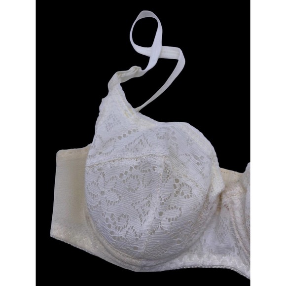 Vintage 1960s Bra 32B White Lace NEW NOS Angela w/ Original Tags USA Union Made - Picture 3 of 7